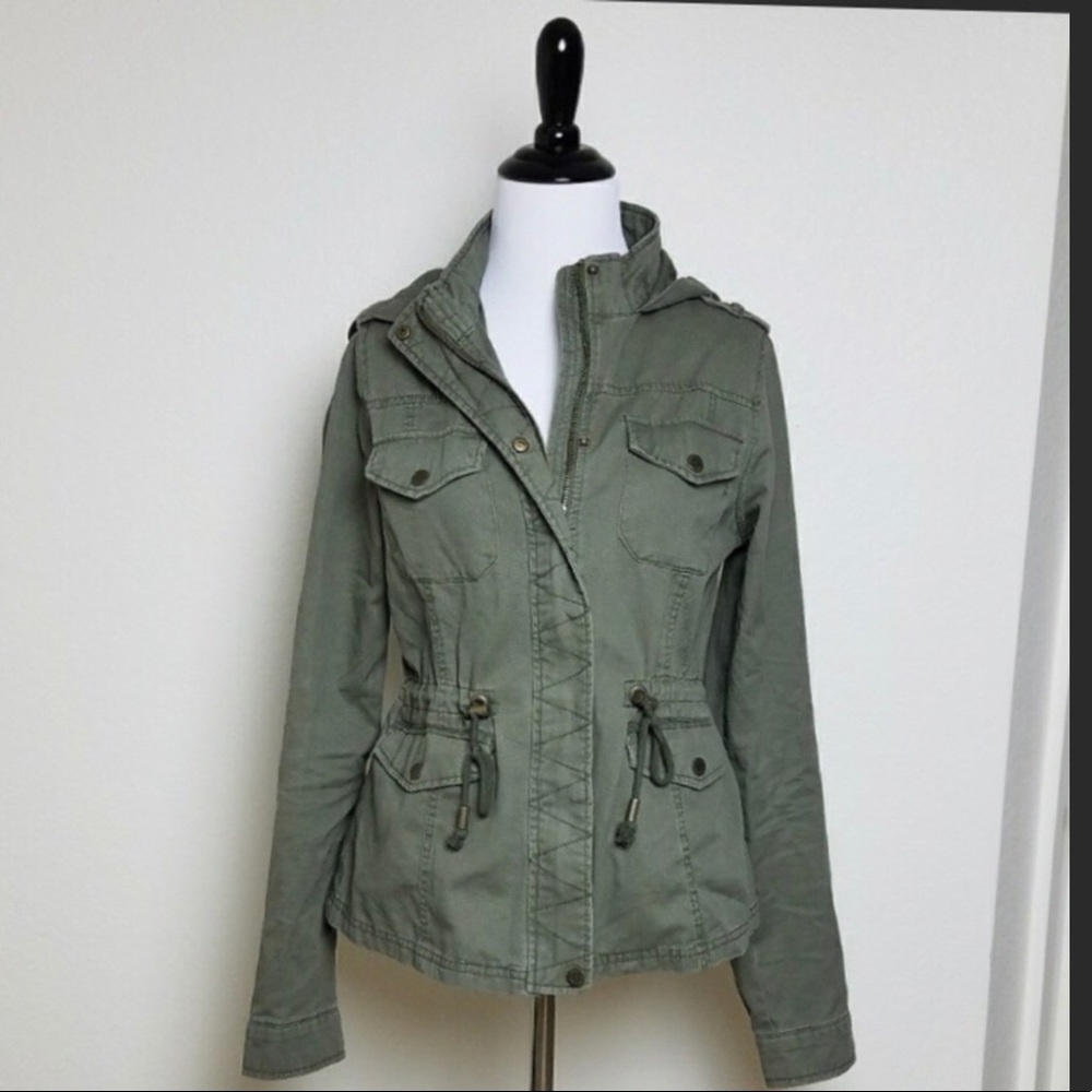 Olive green utility jacket
